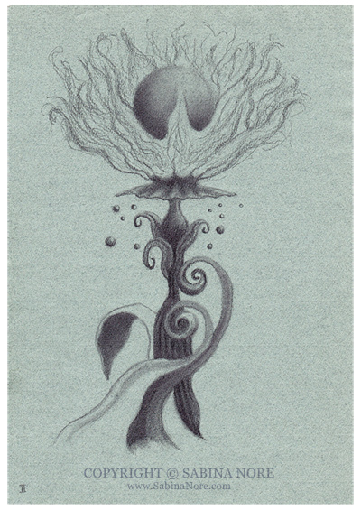 Surreal Doodle #2, surrealistic doodle/drawing by Sabina Nore