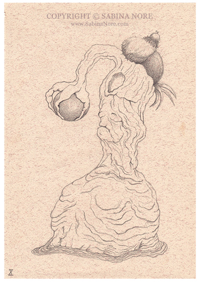 Surreal Doodle #10, surrealistic doodle/drawing by Sabina Nore