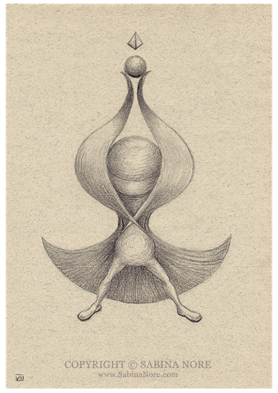Surreal Doodle #8, surrealistic doodle/drawing by Sabina Nore